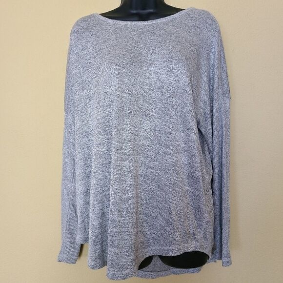 A.N.A. Long Sleeve Grey Top - Picture 1 of 8